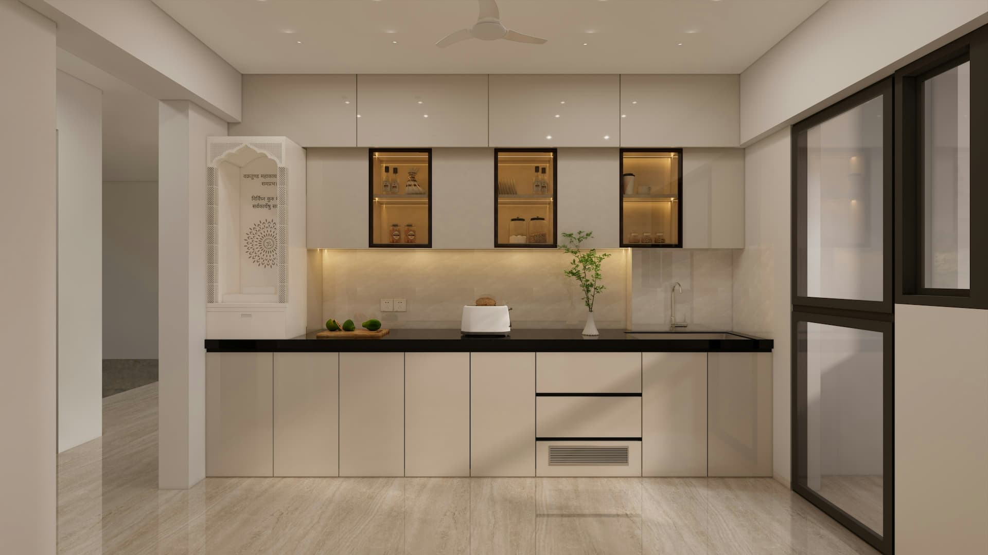 Modern kitchen with minimalist design